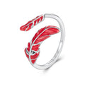 925 Sterling Silver Ring with White Gold Plating for Women - Style E
