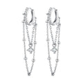 925 Sterling Silver Pavé Setting CZ Earrings for Women