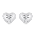 925 Sterling Silver Earrings with Quality Shell Pearl, Size 1*1.2cm for Women