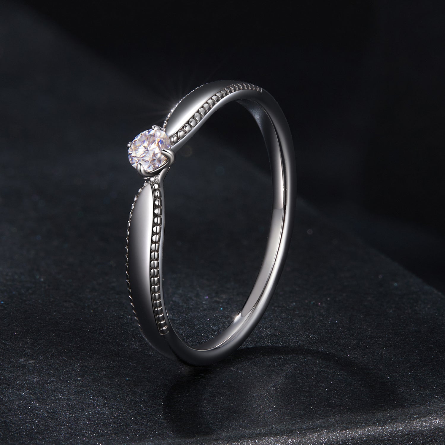 925 Sterling Silver Moissanite Ring Size 6 for Women