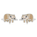 925 Sterling Silver Enamel Oxidized Earrings for Women, 0.7*1.2cm