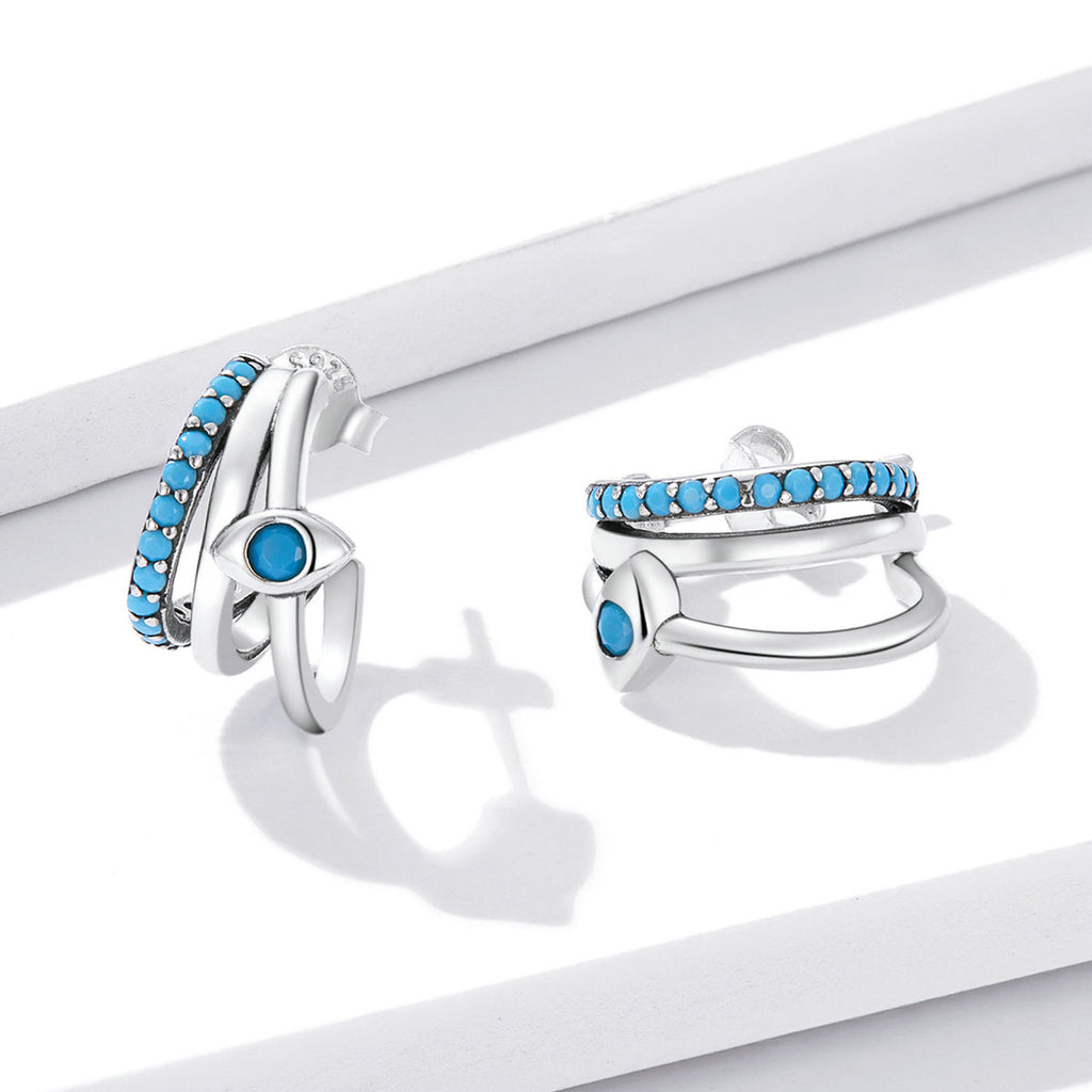 925 Sterling Silver High Quality Turquoise Earrings
