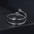 925 Sterling Silver 3mm Moissanite Ring for Women