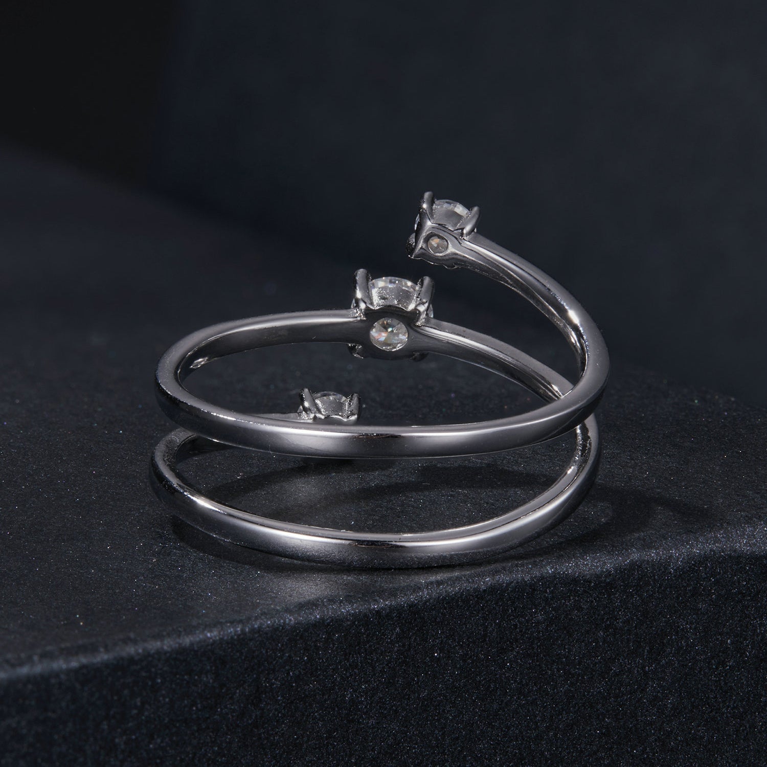 925 Sterling Silver 3mm Moissanite Ring for Women