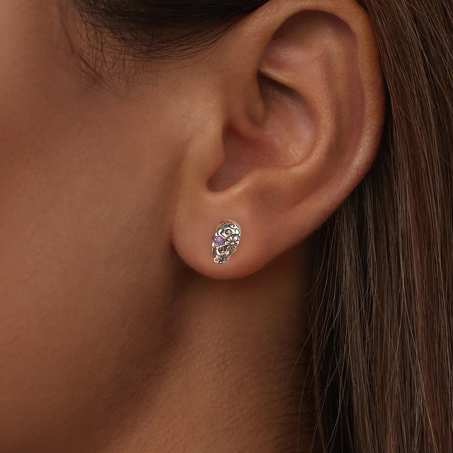 925 Sterling Silver Earrings with Oxidized Finish and CZ Stones
