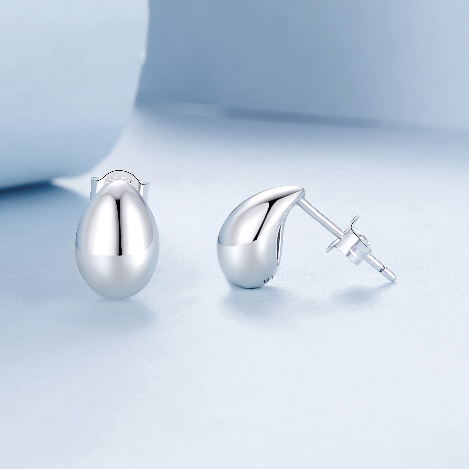 925 Sterling Silver Earrings 10x7mm with Oxidized Silver for Women