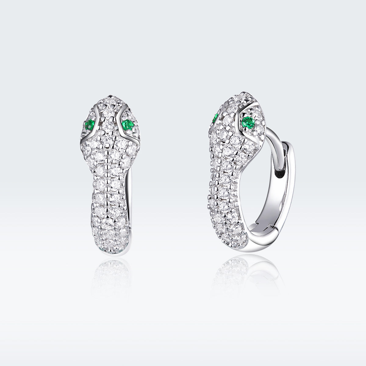 925 Sterling Silver Earrings with Plated Platinum and CZ for Women