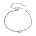 925 Sterling Silver & Plated White Gold Bracelet for Women