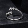 925 Sterling Silver Moissanite Ring for Women - Size E - Plated White Gold