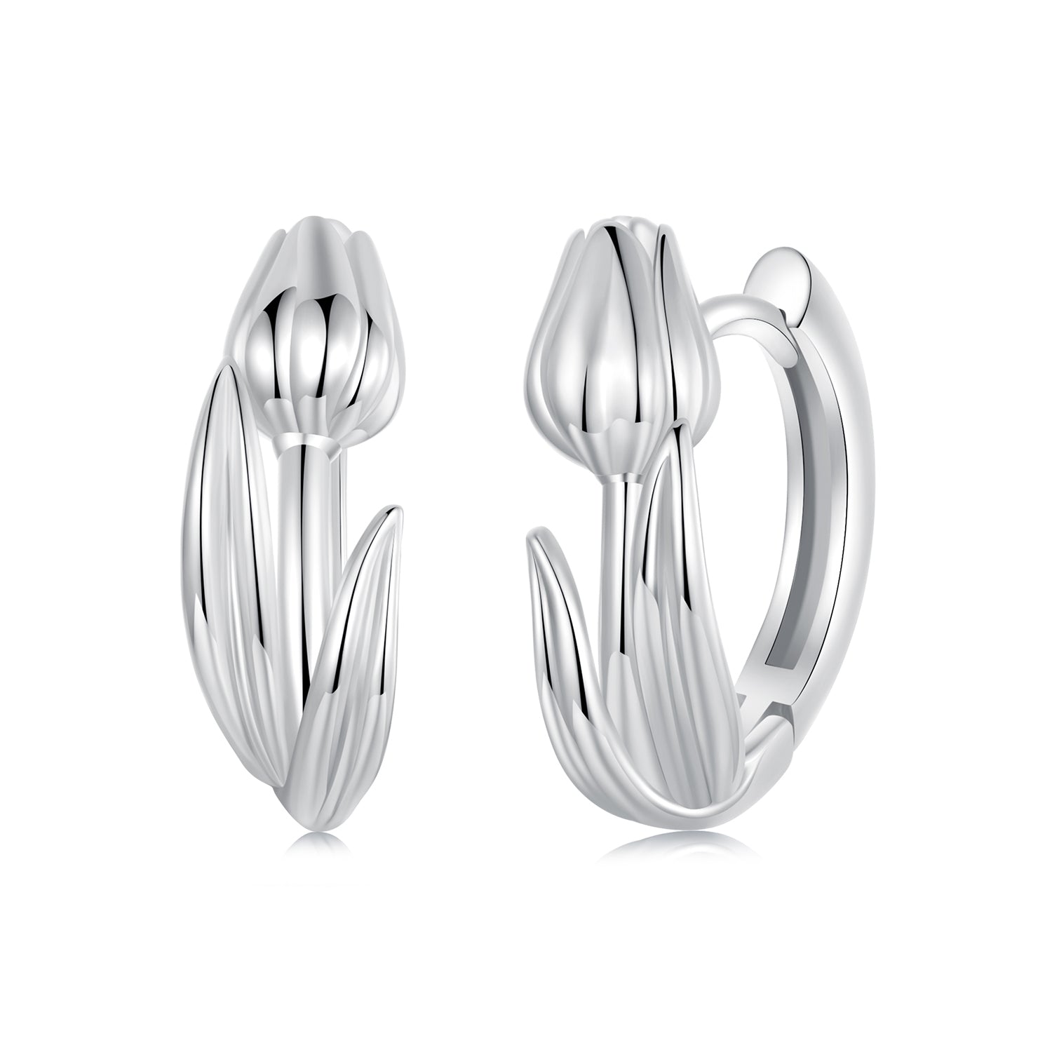 925 Sterling Silver White Gold Plated Earrings for Women