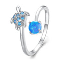 925 Sterling Silver Ring with Pavé Set CZ and Translucent Opal, 1.5mm Width for Women