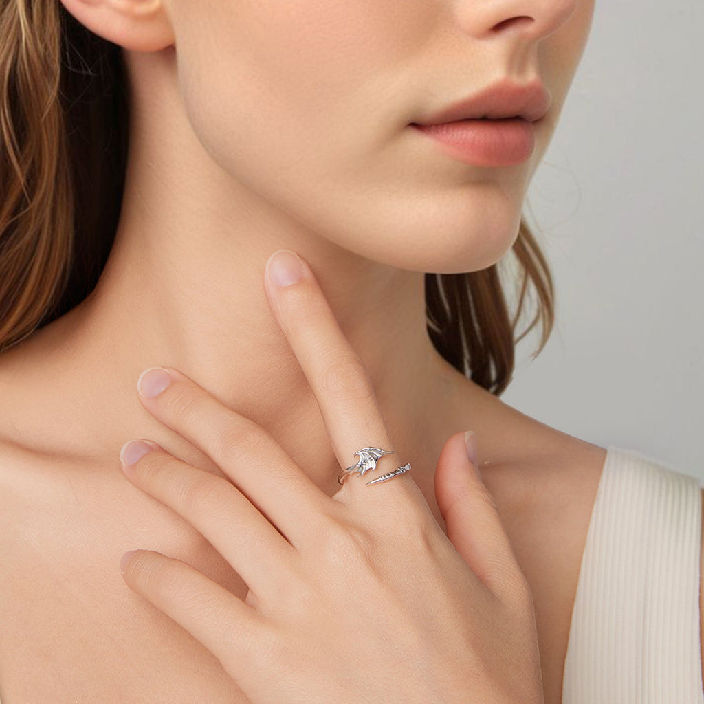 925 Sterling Silver Oxidized Silver 0.7cm Swing Rings for Women