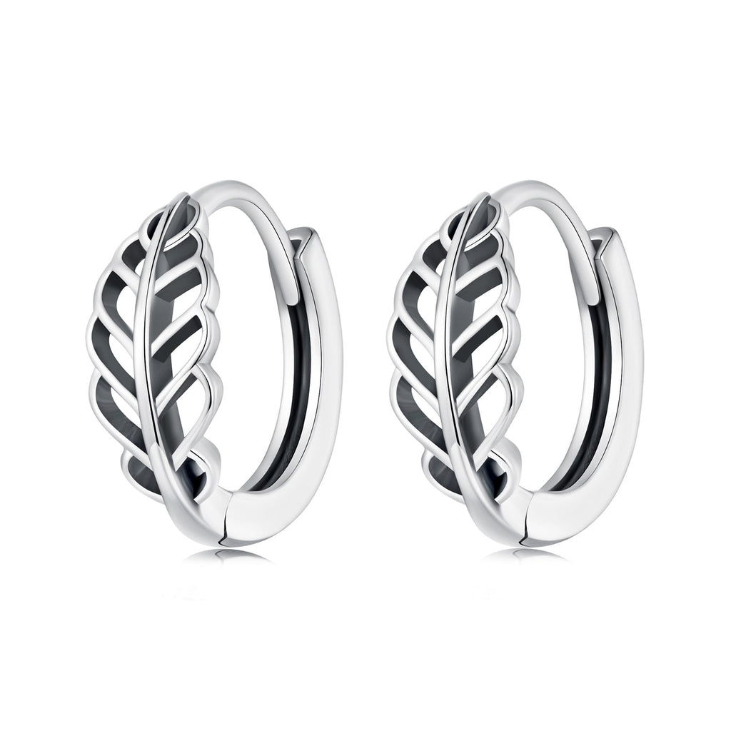 925 Sterling Silver Oxidized Earrings 12*5mm