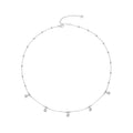 925 Sterling Silver 3mm Moissanite Necklace for Women