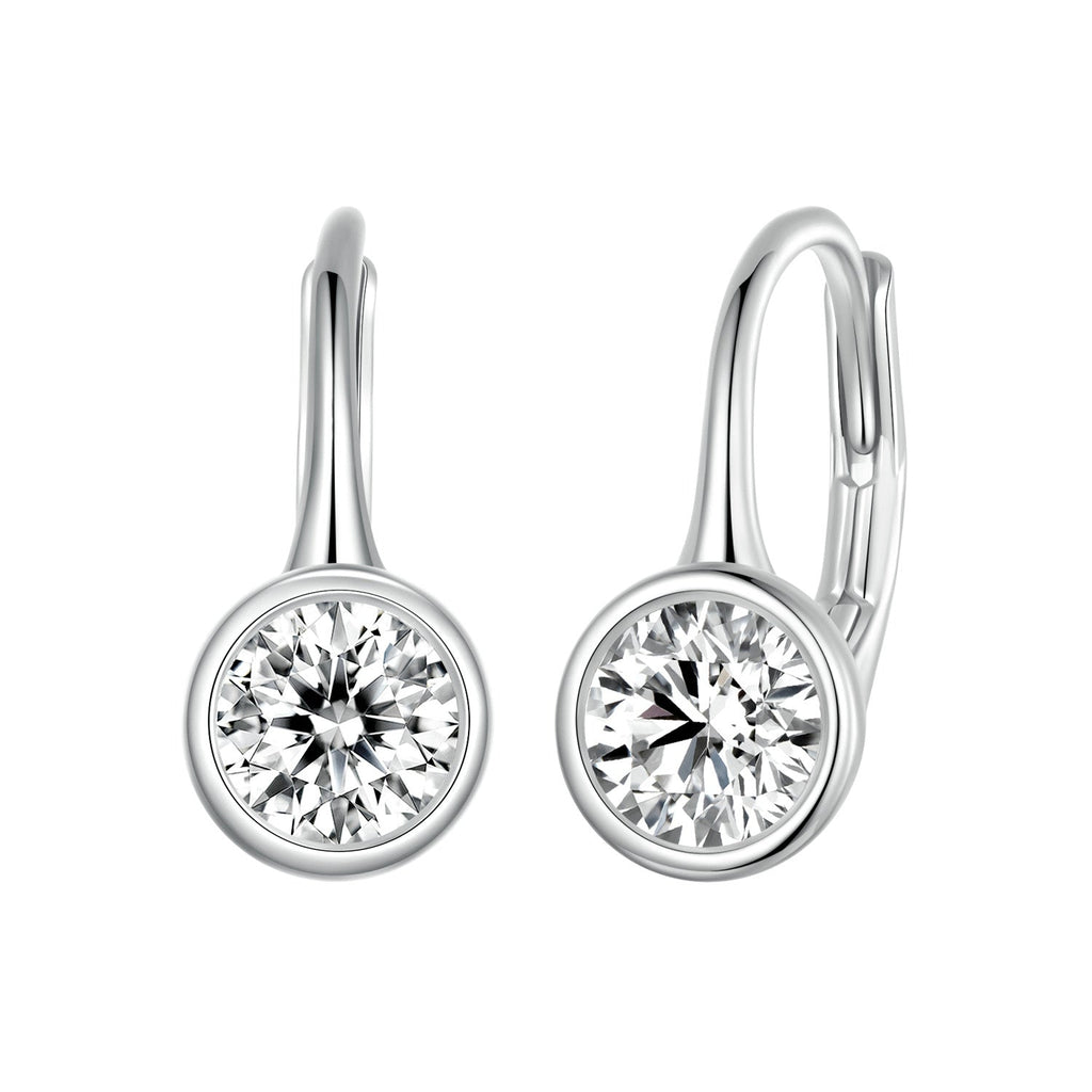 925 Sterling Silver 0.50 Carat Moissanite Earrings for Women