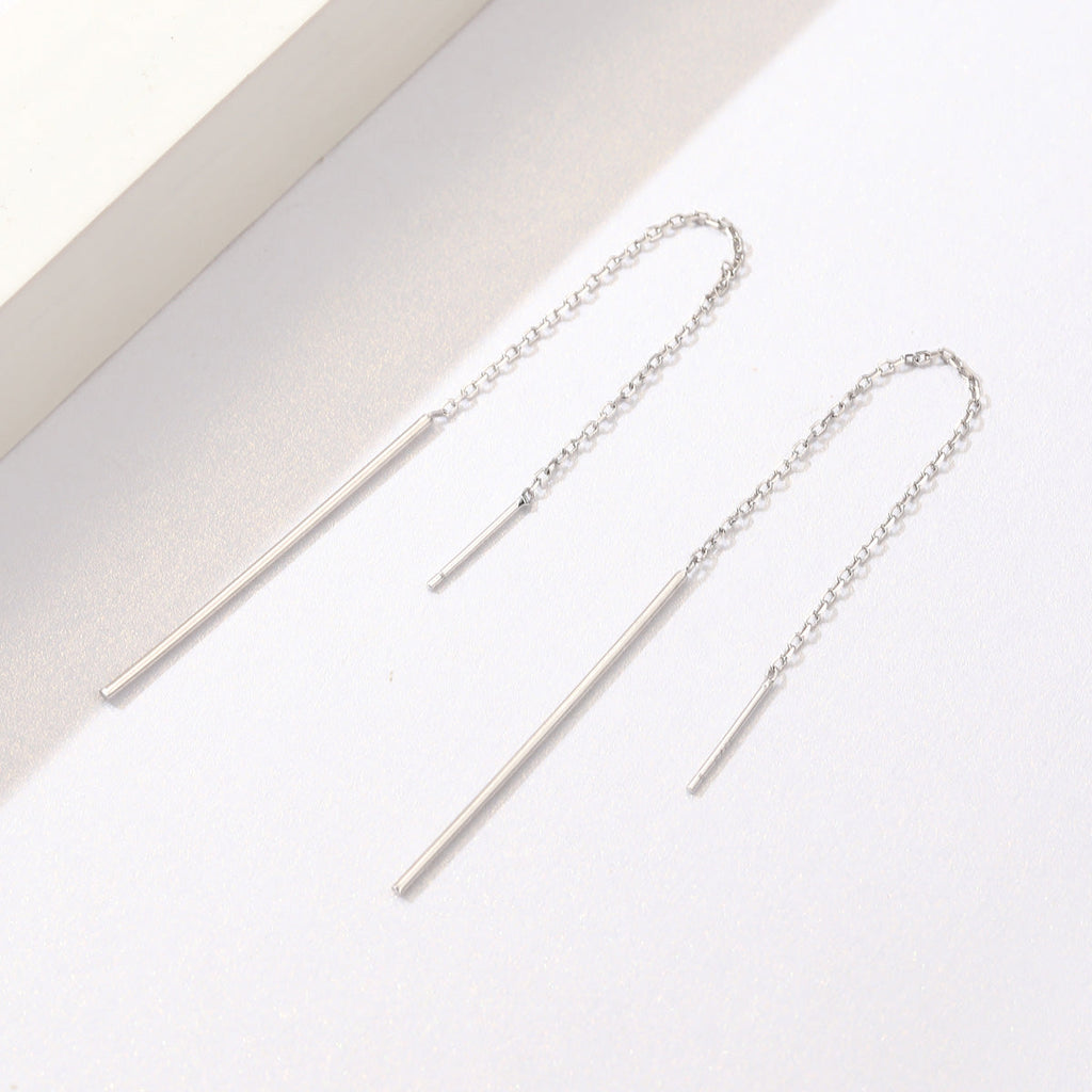 925 Sterling Silver Plated Platinum Earrings