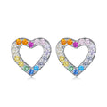 925 Sterling Silver Earrings with Pavé Setting and CZ