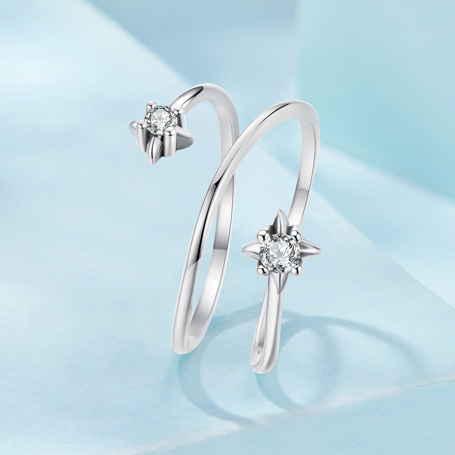 925 Sterling Silver Pavé Setting CZ Oxidized Ring for Women