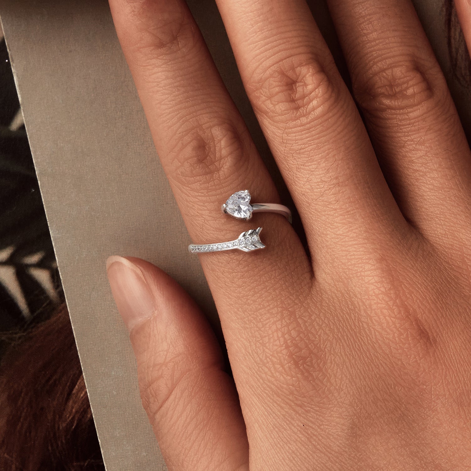 925 Sterling Silver Oxidized Pavé Setting CZ Ring