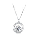 925 Sterling Silver Moissanite Necklace 40+5cm with CZ for Women