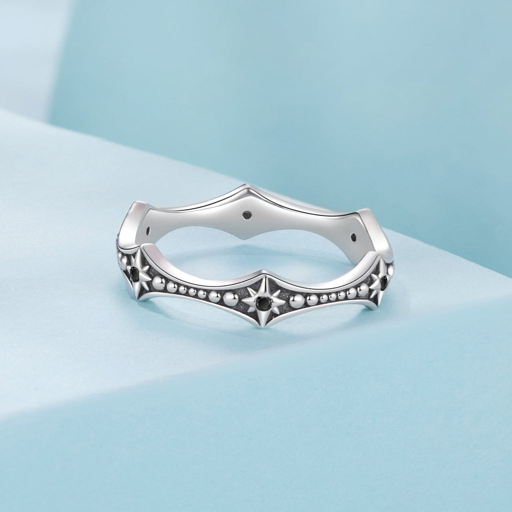 925 Sterling Silver Ring with Pavé Setting CZ, Size 6.0