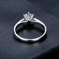 925 Sterling Silver Moissanite & CZ Ring Size 6 for Women