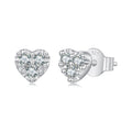 925 Sterling Silver Moissanite 0.03 Carat Earrings for Women