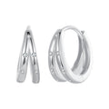 925 Sterling Silver Pavé Setting CZ Earrings for Women