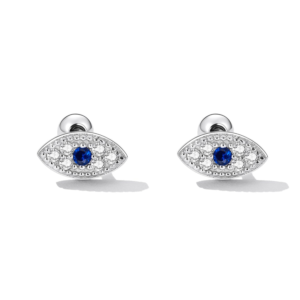 925 Sterling Silver & Pavé Setting CZ Earrings