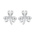 925 Sterling Silver White Gold Plated 0.7cm Earrings for Women
