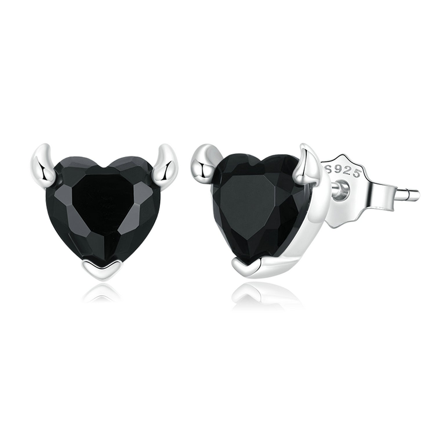 925 Sterling Silver Oxidized CZ Earrings for Women