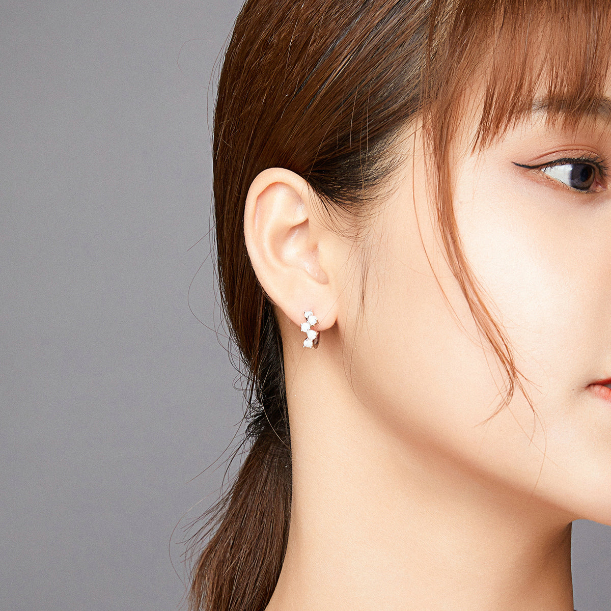 925 Sterling Silver Earrings with Translucent Opal