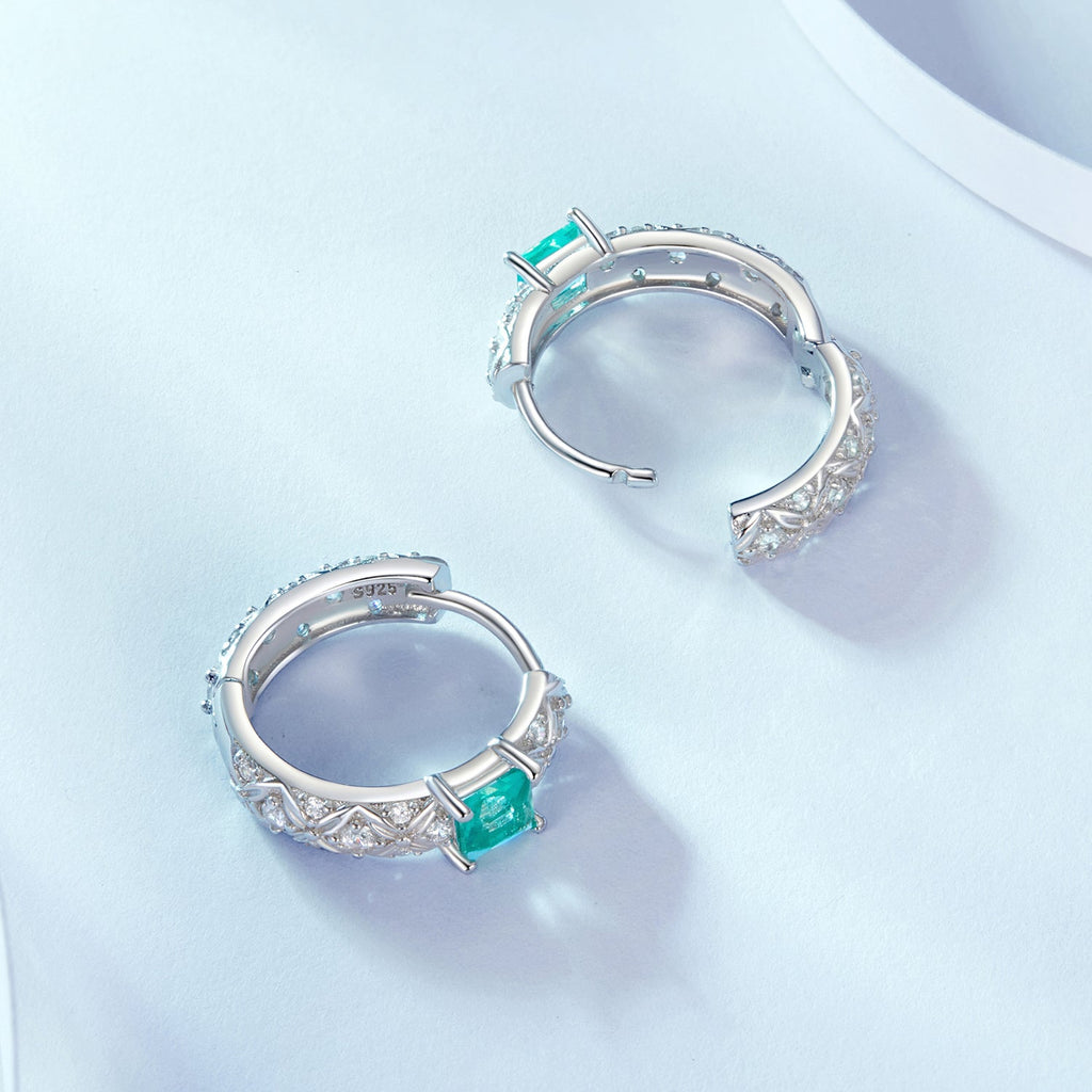 925 Sterling Silver Pavé Setting CZ Earrings for Women