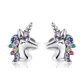 925 Sterling Silver Earrings with Pavé Setting CZ, Oxidized, 1.4x0.9cm for Women