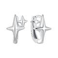 925 Sterling Silver Earrings with White Gold Plating, Size 1.2*0.9cm for Women