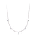 925 Sterling Silver Necklace with Pavé Setting CZ & Synthetic Pearl for Women