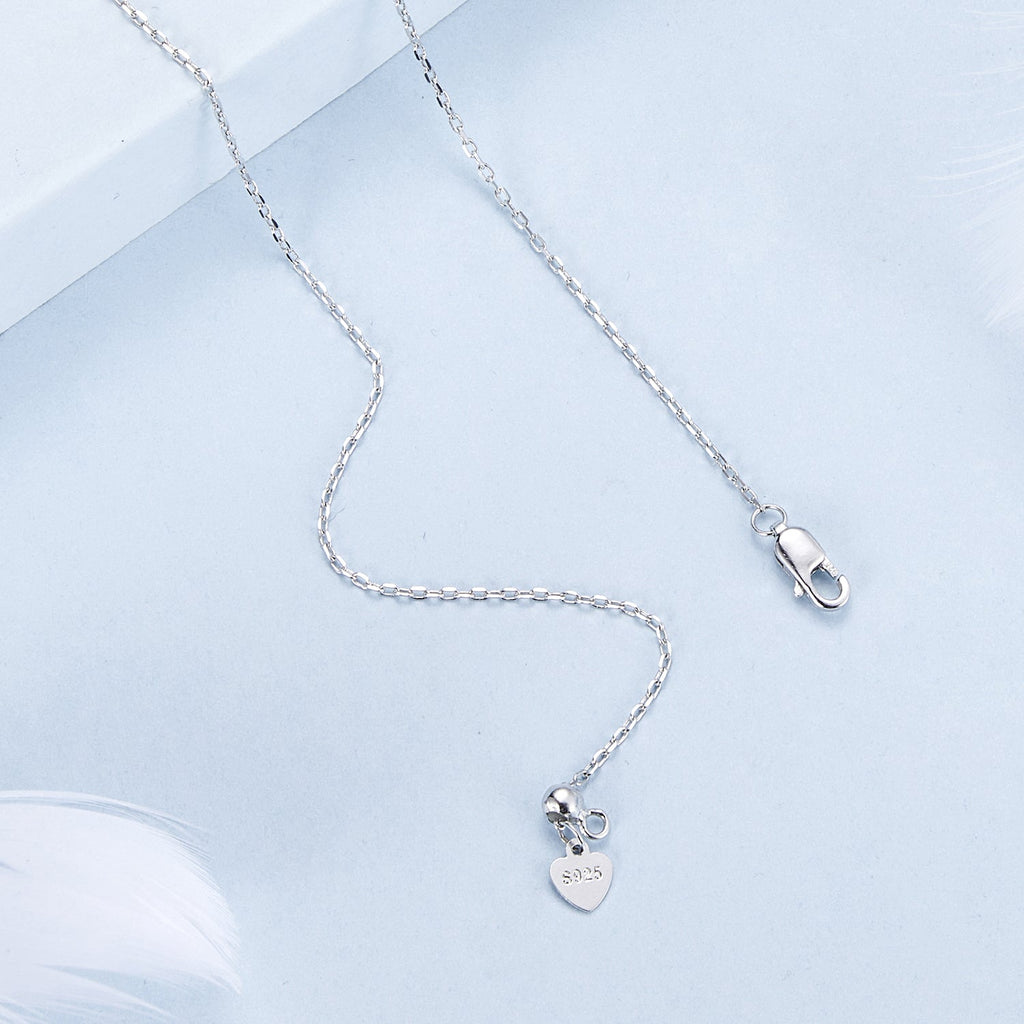 925 Sterling Silver 400mm CZ Pavé Setting Necklace for Women