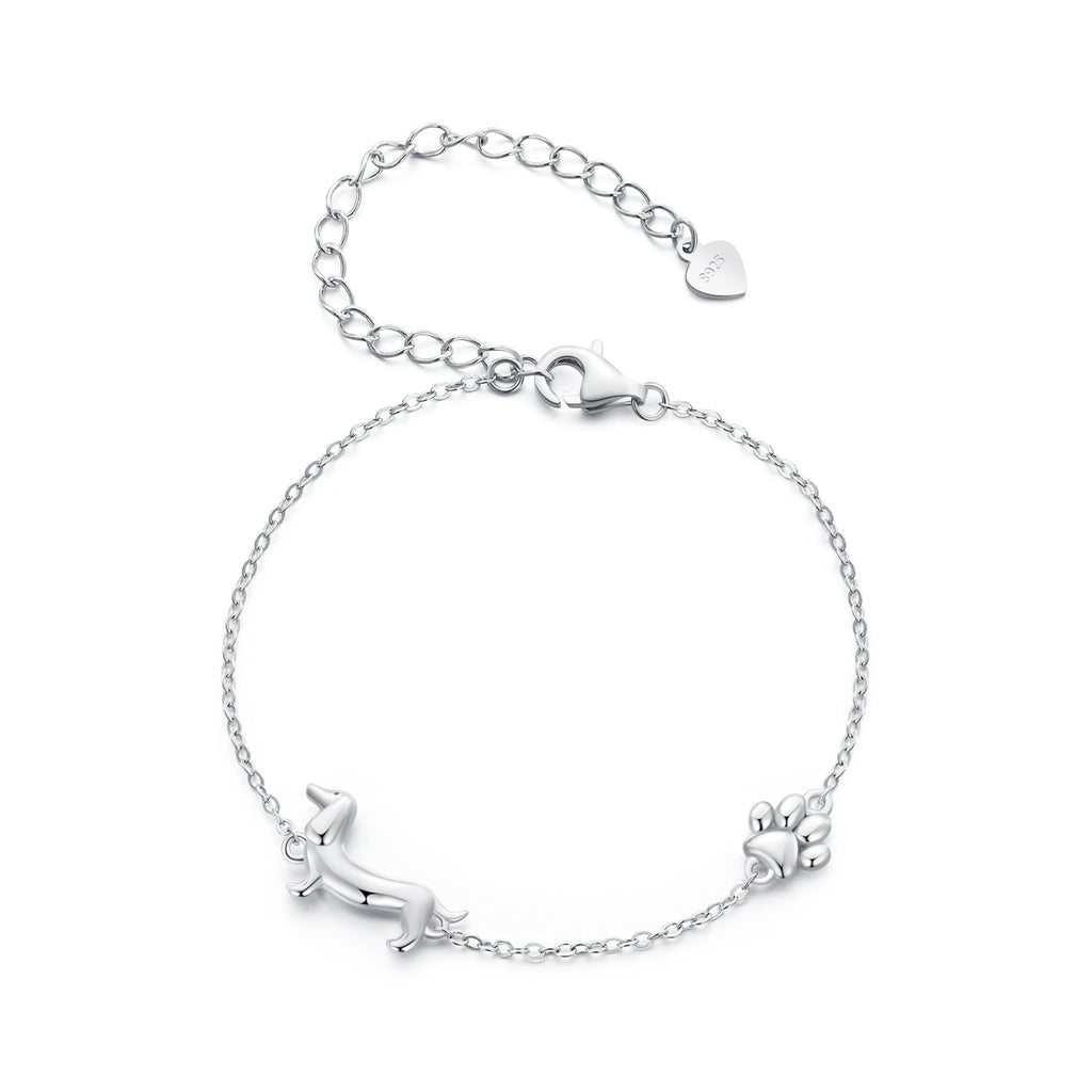 925 Sterling Silver Plated Platinum 150mm+60mm Bracelet for Women
