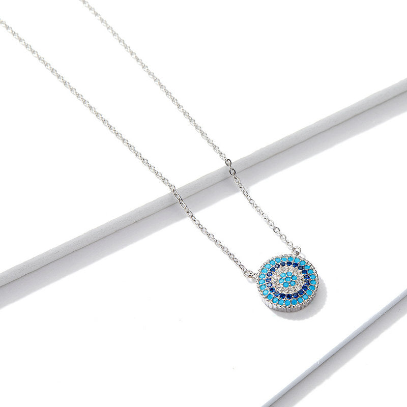 925 Sterling Silver Necklace 40+5cm Pendant 1.2*1.2cm for Women