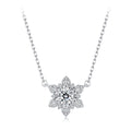 925 Sterling Silver White Gold Plated CZ Necklace 45cm for Women