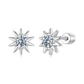 925 Sterling Silver Moissanite 0.10 Carat Earrings for Women - 0.7cm Size