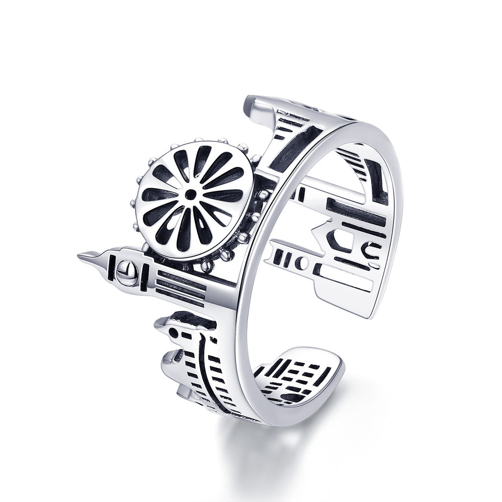 S925 Sterling Silver 1.2 cm Wide Ring