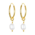 925 Sterling Silver Baroque Pearl Earrings for Women