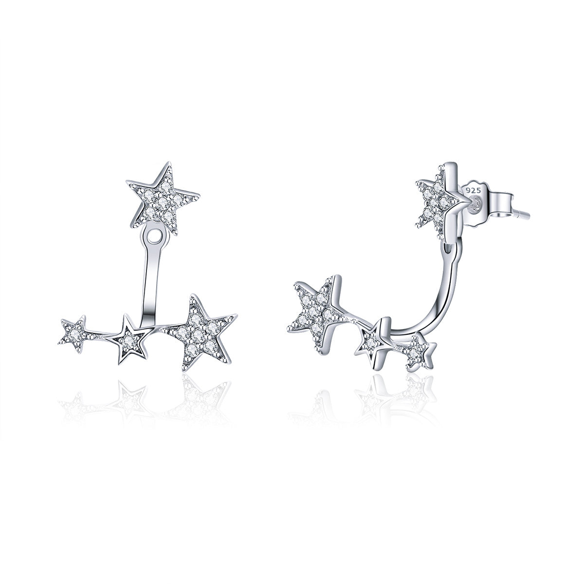 925 Sterling Silver Pavé Setting Earrings for Women