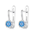 925 Sterling Silver Earrings with Oxidized Finish and Pavé Setting