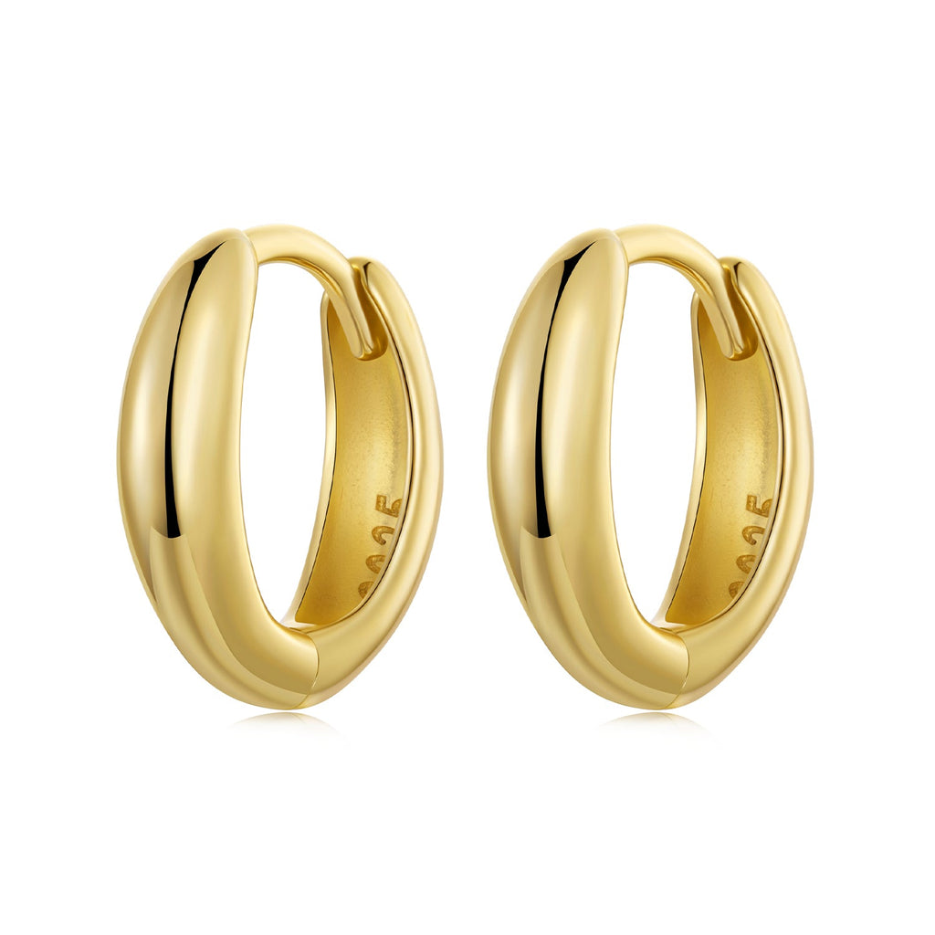 925 Sterling Silver Oxidized Hoop Earrings for Women
