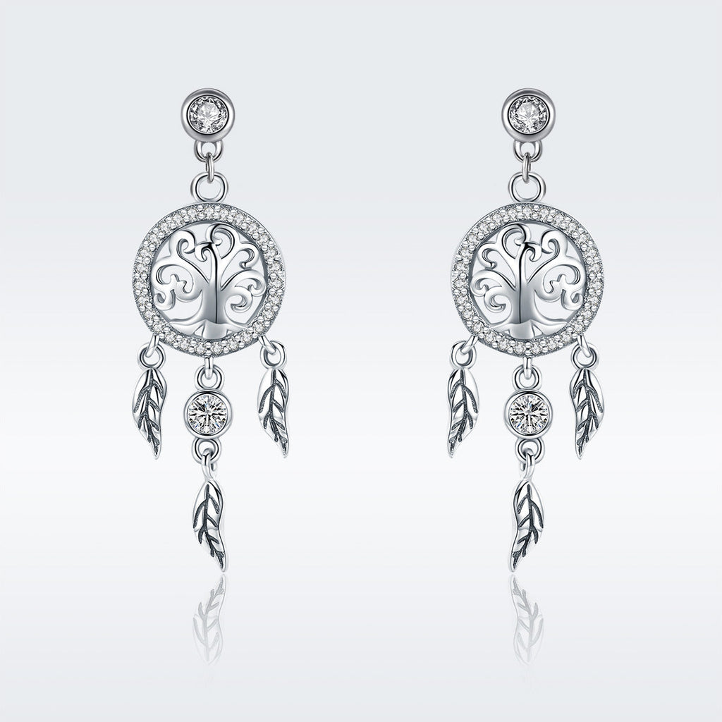 925 Sterling Silver Oxidized Pavé Setting CZ Earrings