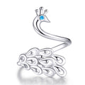 925 Sterling Silver Platinum Plated Pave Setting CZ Ring for Women