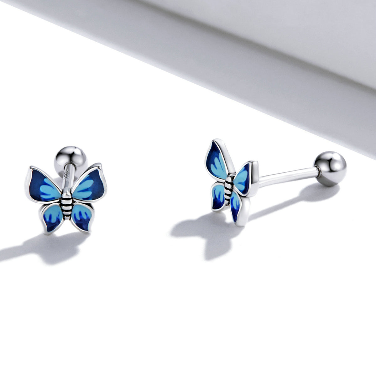 S925 Sterling Silver Enamel Oxidized Earrings for Women