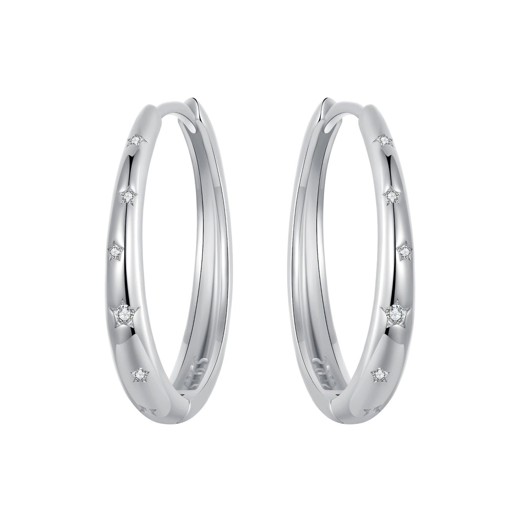 925 Sterling Silver Earrings with Pavé Setting CZ for Women